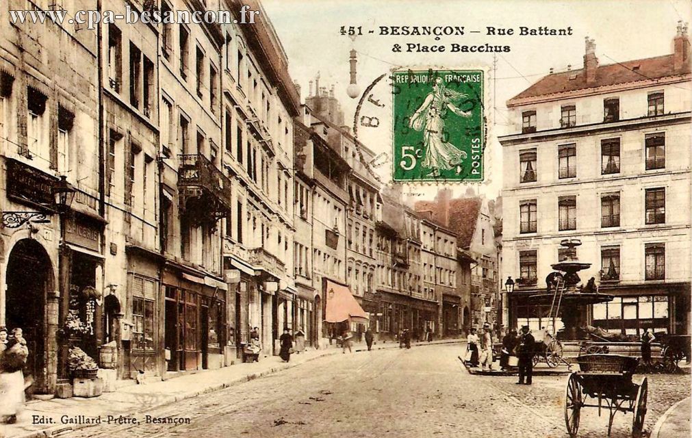 451 - Besançon - Rue Battant & Place Bacchus